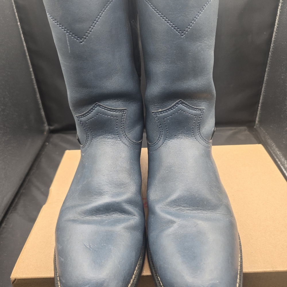 Justin Boots Cowboy &‎ Western Boots - Blue and Cream